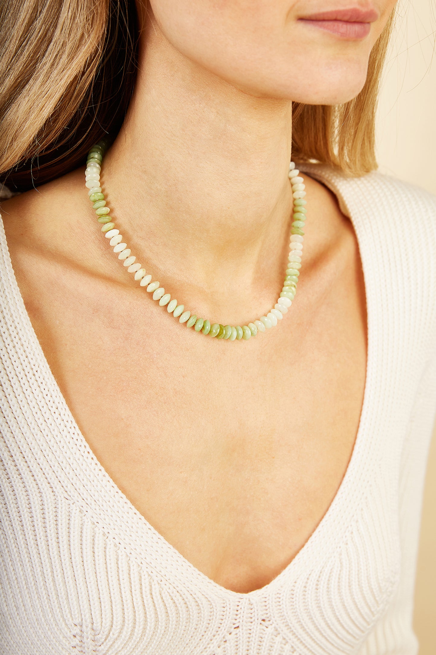 Gustavia Peruvian Green Opal Necklace